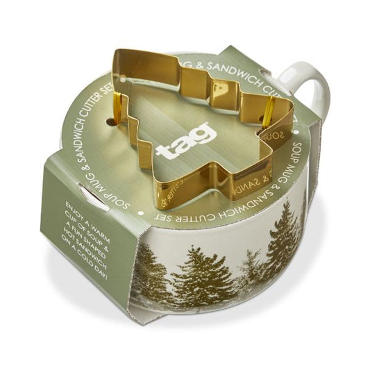 Wild Pine Soup Mug + Tree Sandwich Cutter Set