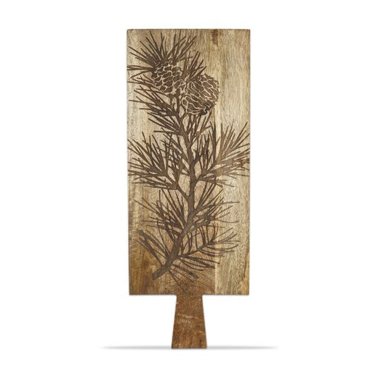 Wild Pinecone Sprig Board - Natural