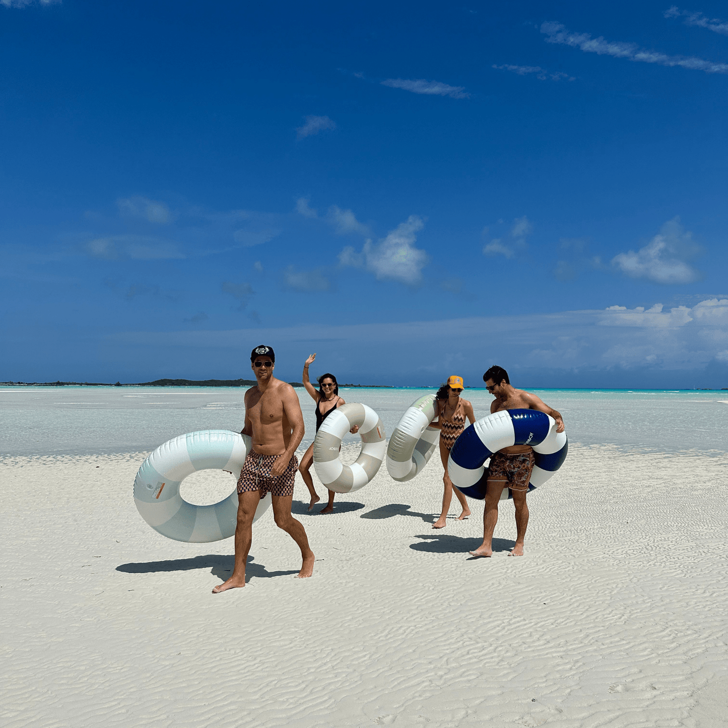 FUNBOY - Blue Vintage Stripe Tube Float