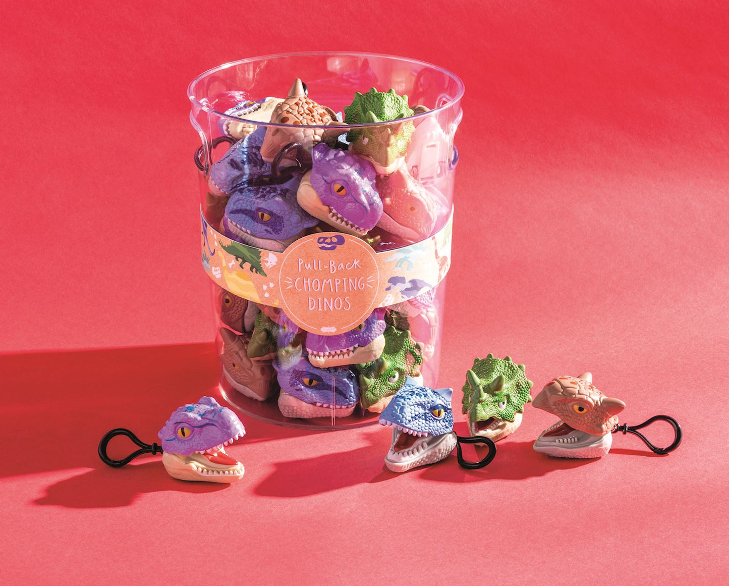 Dinosaur Pullback Racer keychain