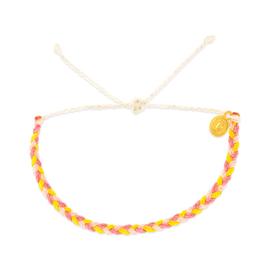 Blushing Lemonade Mini Braided Pura Vida Bracelet
