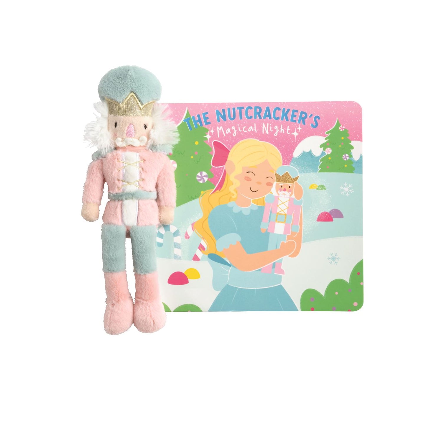 Board Book with Stuffed toy, Nutcracker or Tree