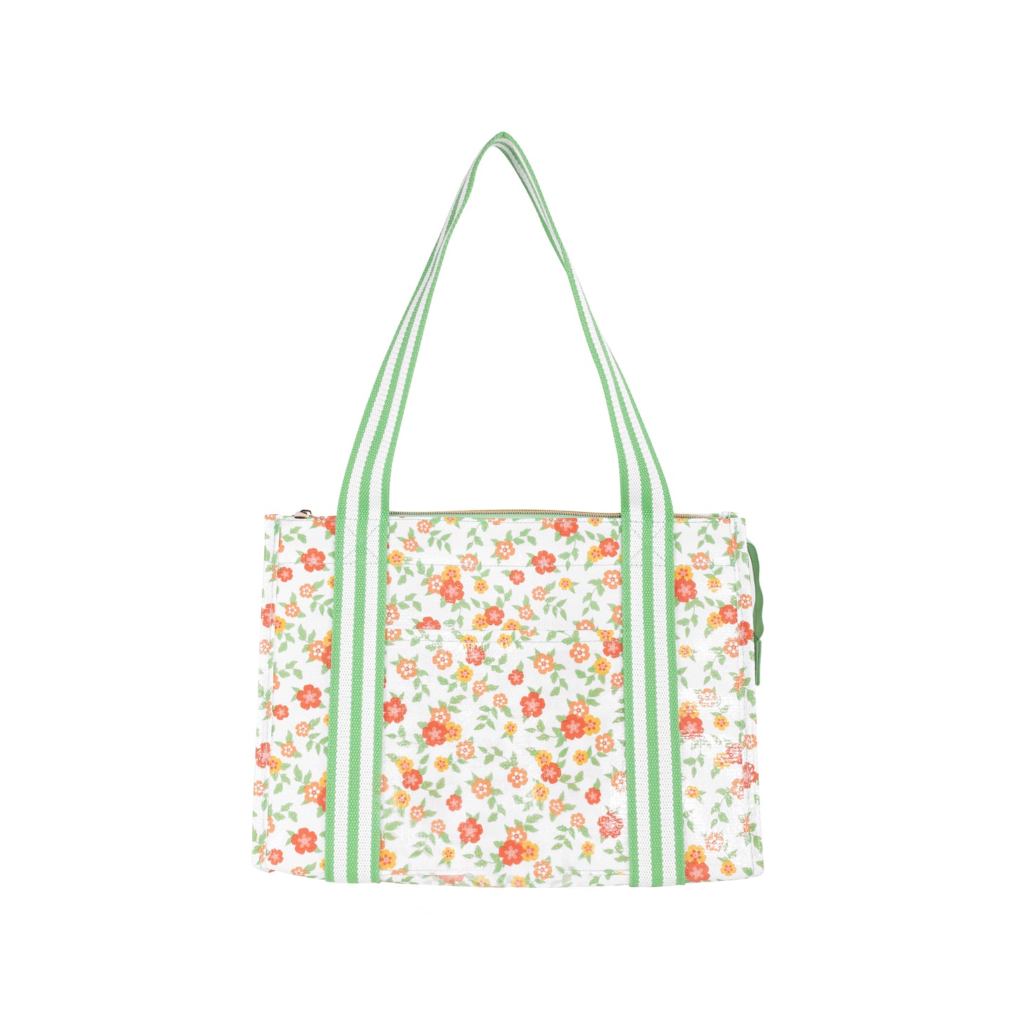Green Floral Market Tote
