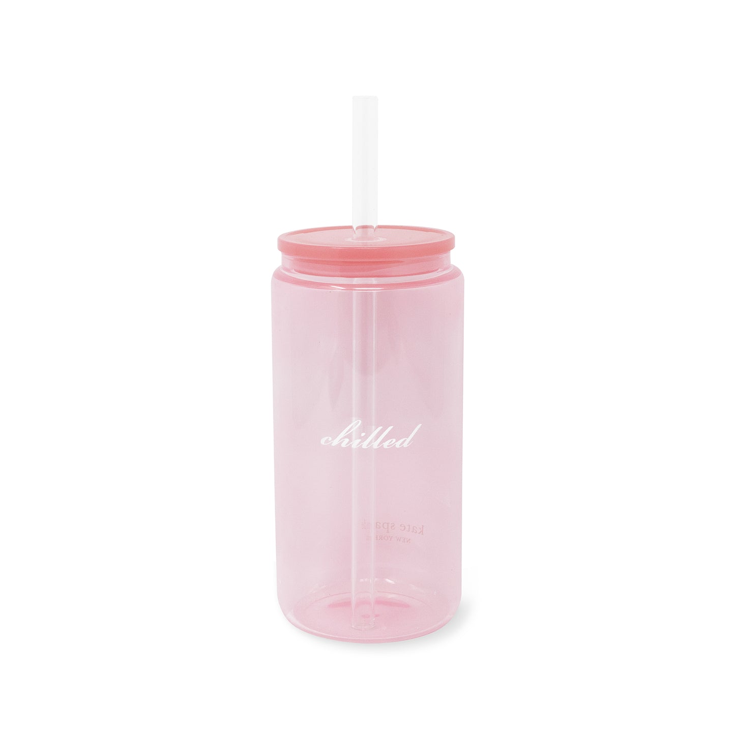 Glass Tumbler with Straw, Chilled
