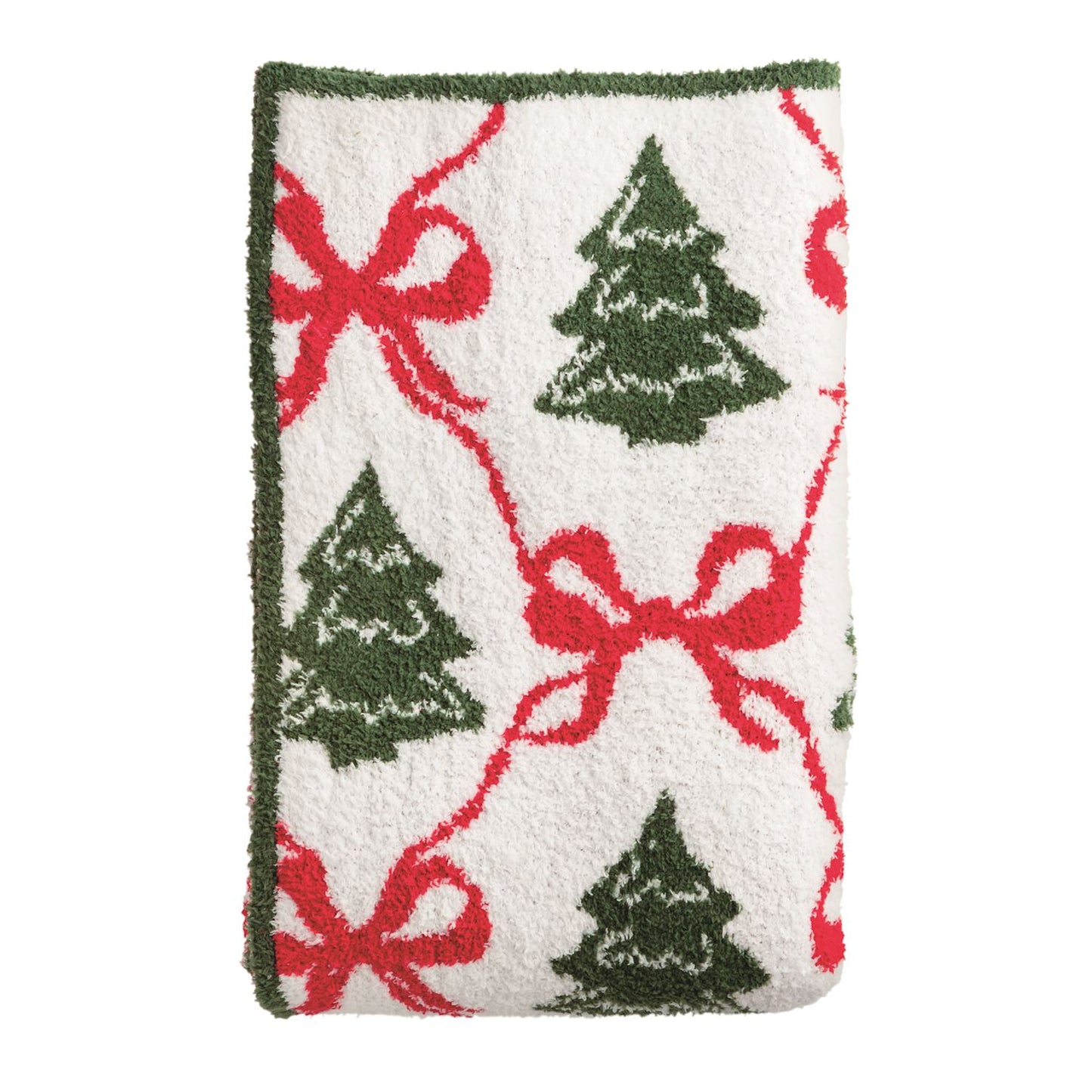 Chenille Christmas Throw, Tree Trellis