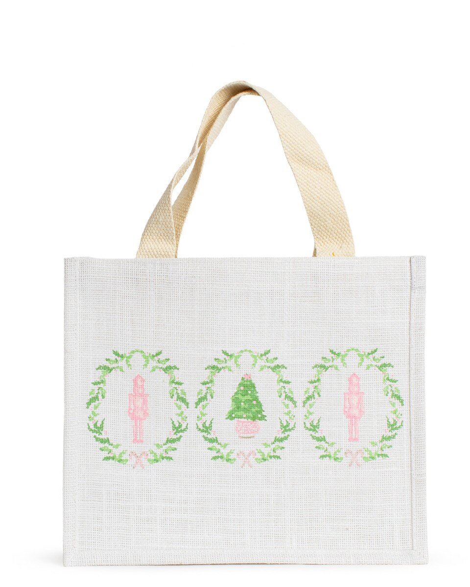 Nutcracker Trellis Burlap bag