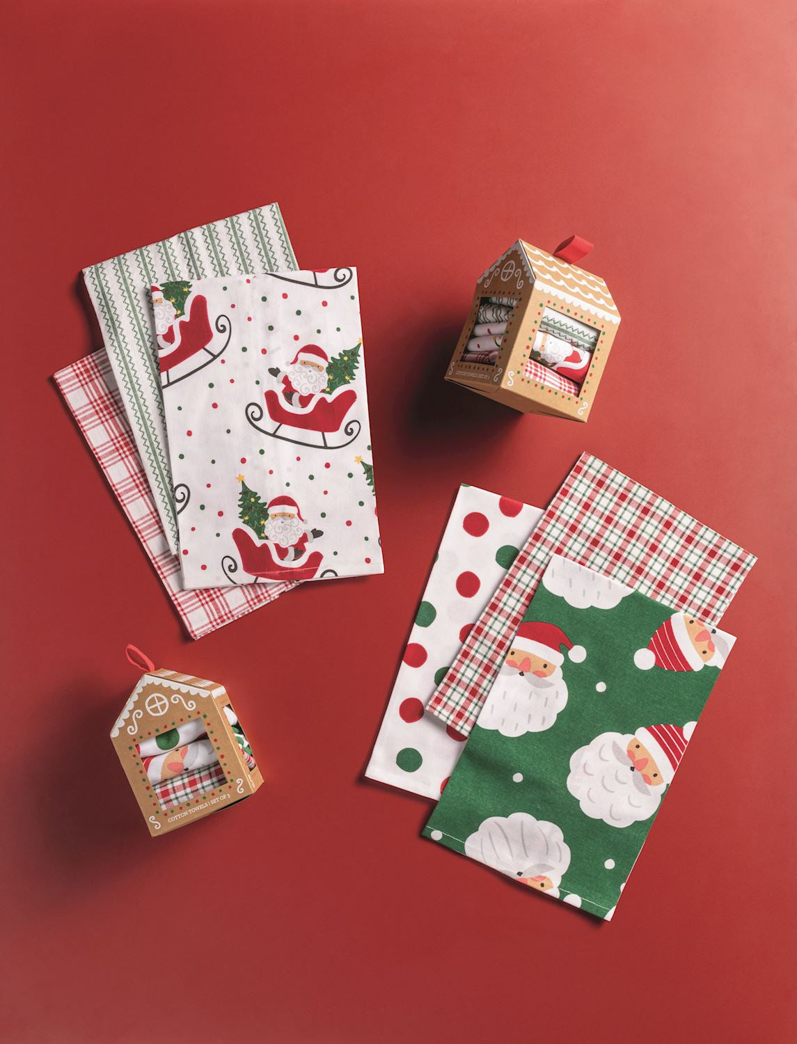 Boxed Set of Christmas Kitchen Towels