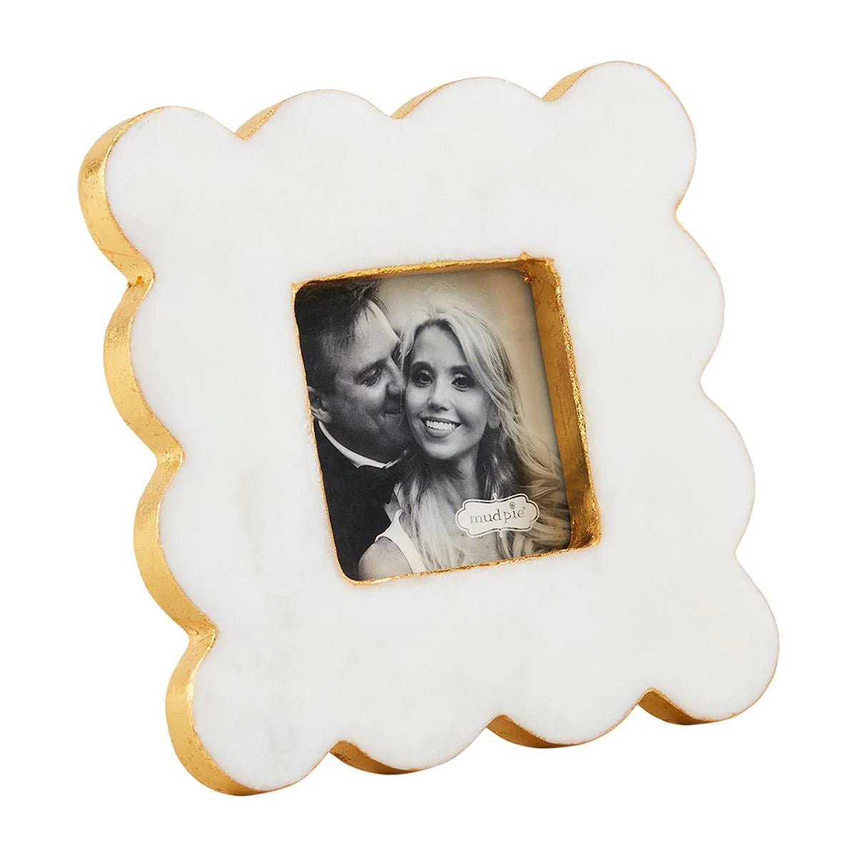 Mini Scalloped Marble Frame