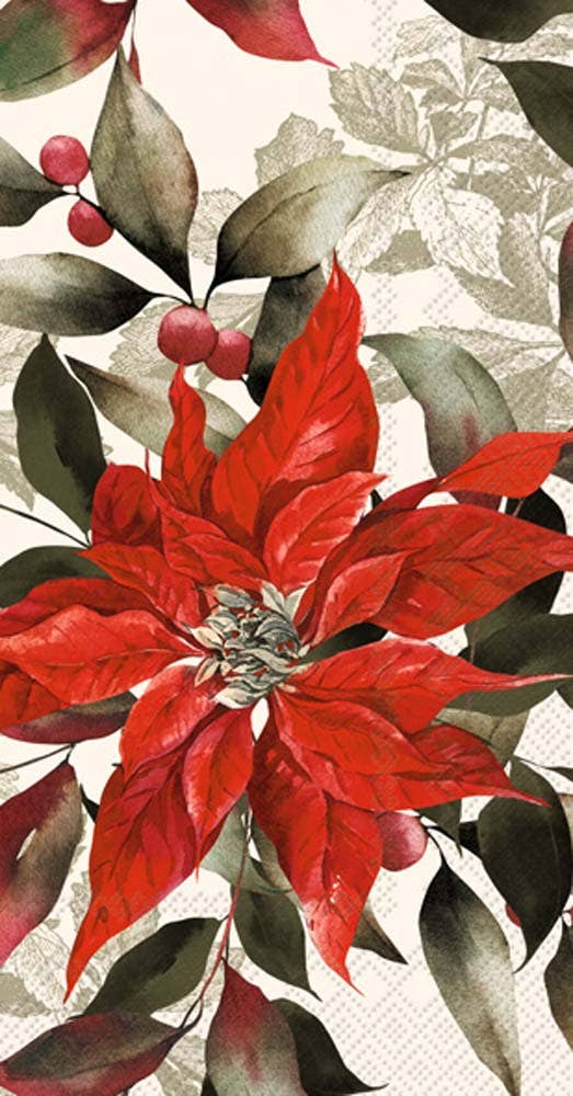 Boston International - Paper Guest Towels 16 count Good Jul Cream Christmas