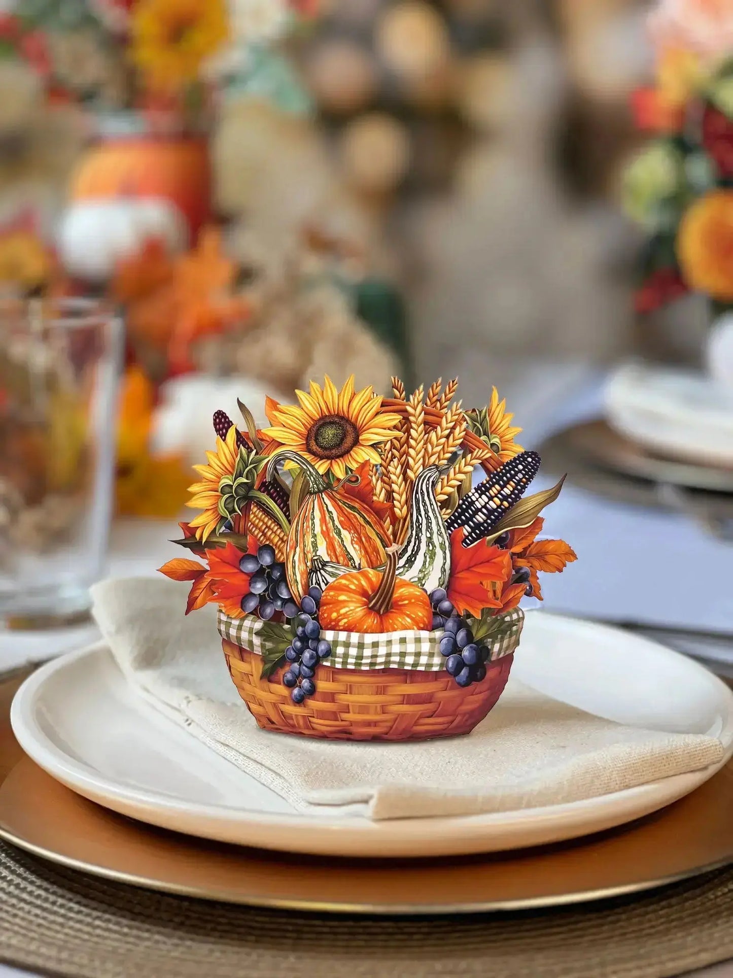 MIni Golden Harvest Pop-up Fall Basket Card