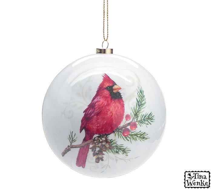 Cardinal Paper Mache Ornament