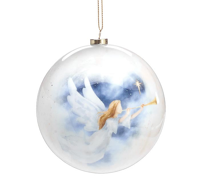 Angel Joy Paper Mache Ornament