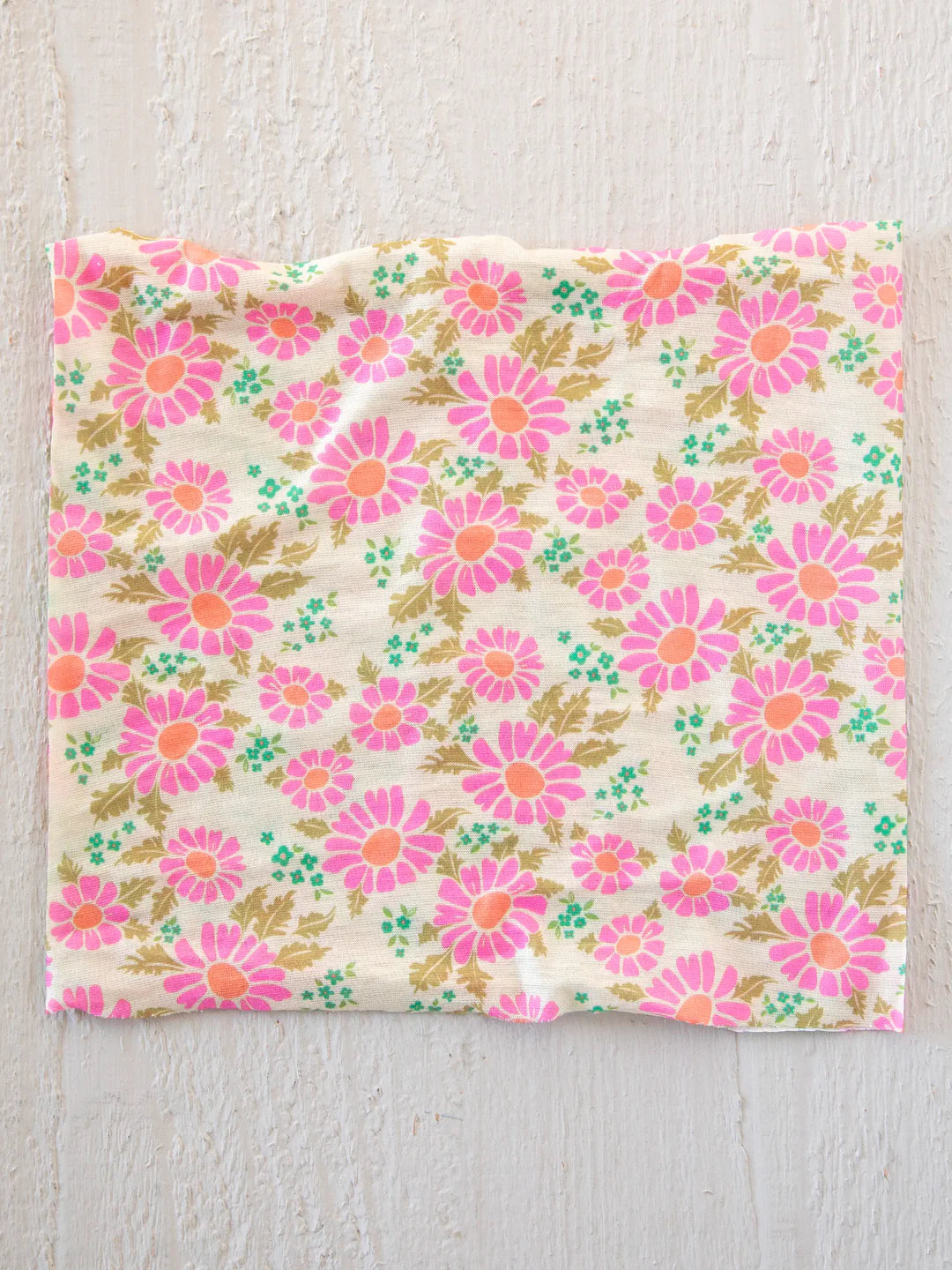 Boho Bandeau Half, Floral Vintage Cream