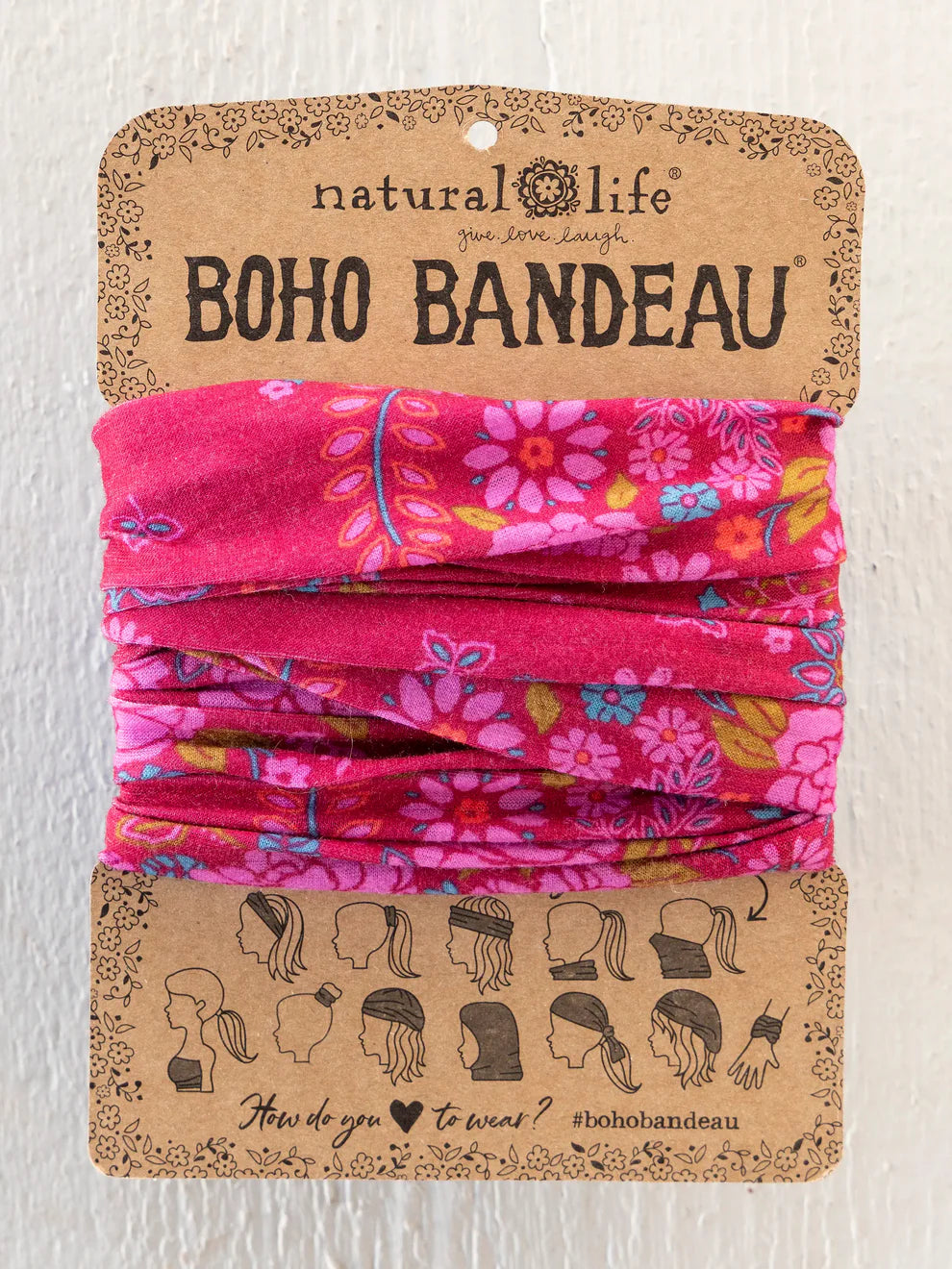 Merlot Floral Bandana Boho Bandeau