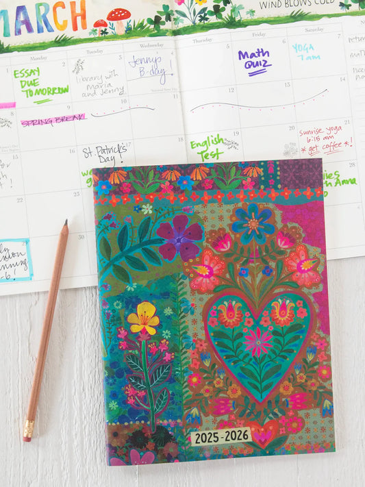 2025-26 Academic Planner - Teal Heart