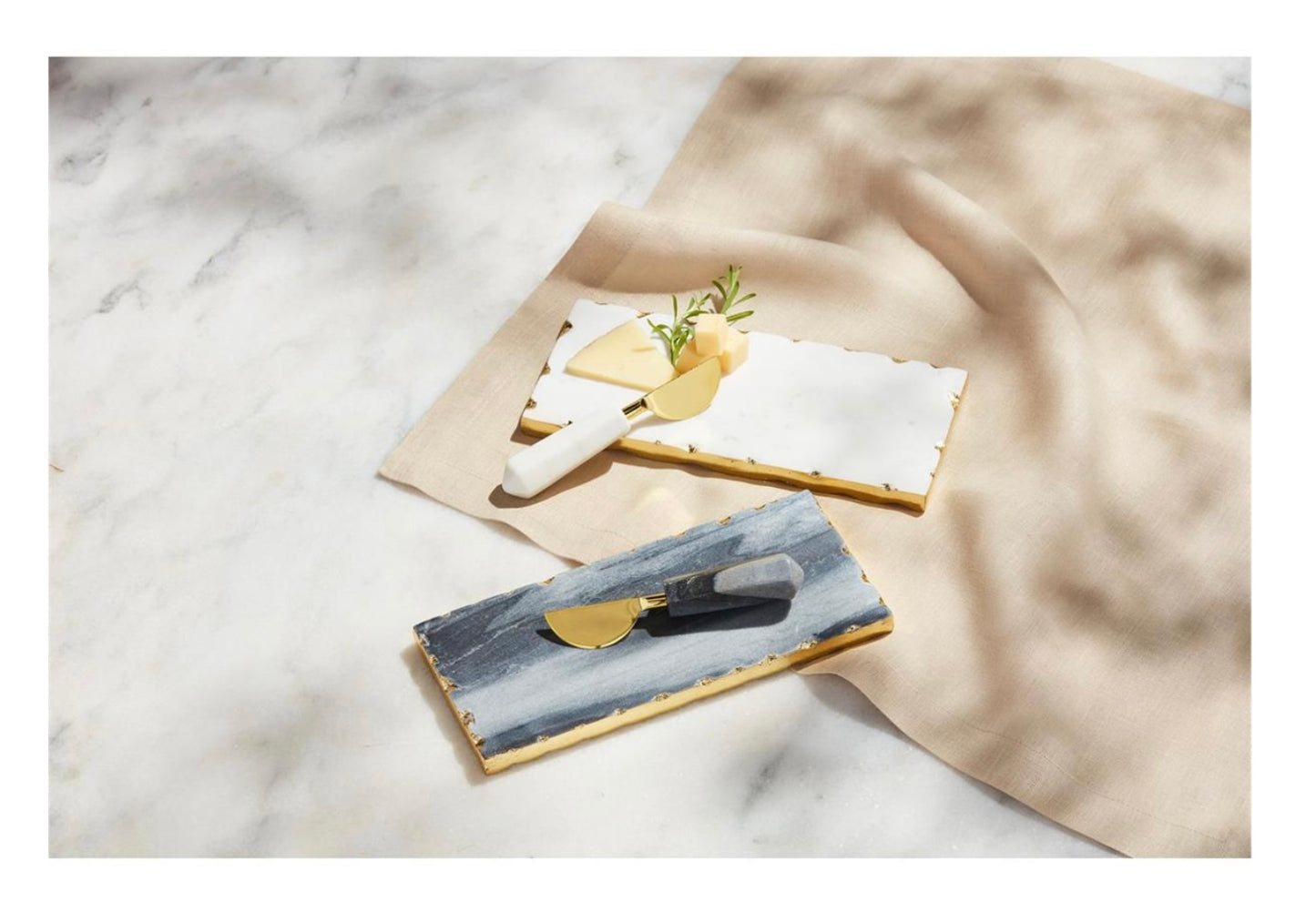 Gold Edge Marble Slab Server