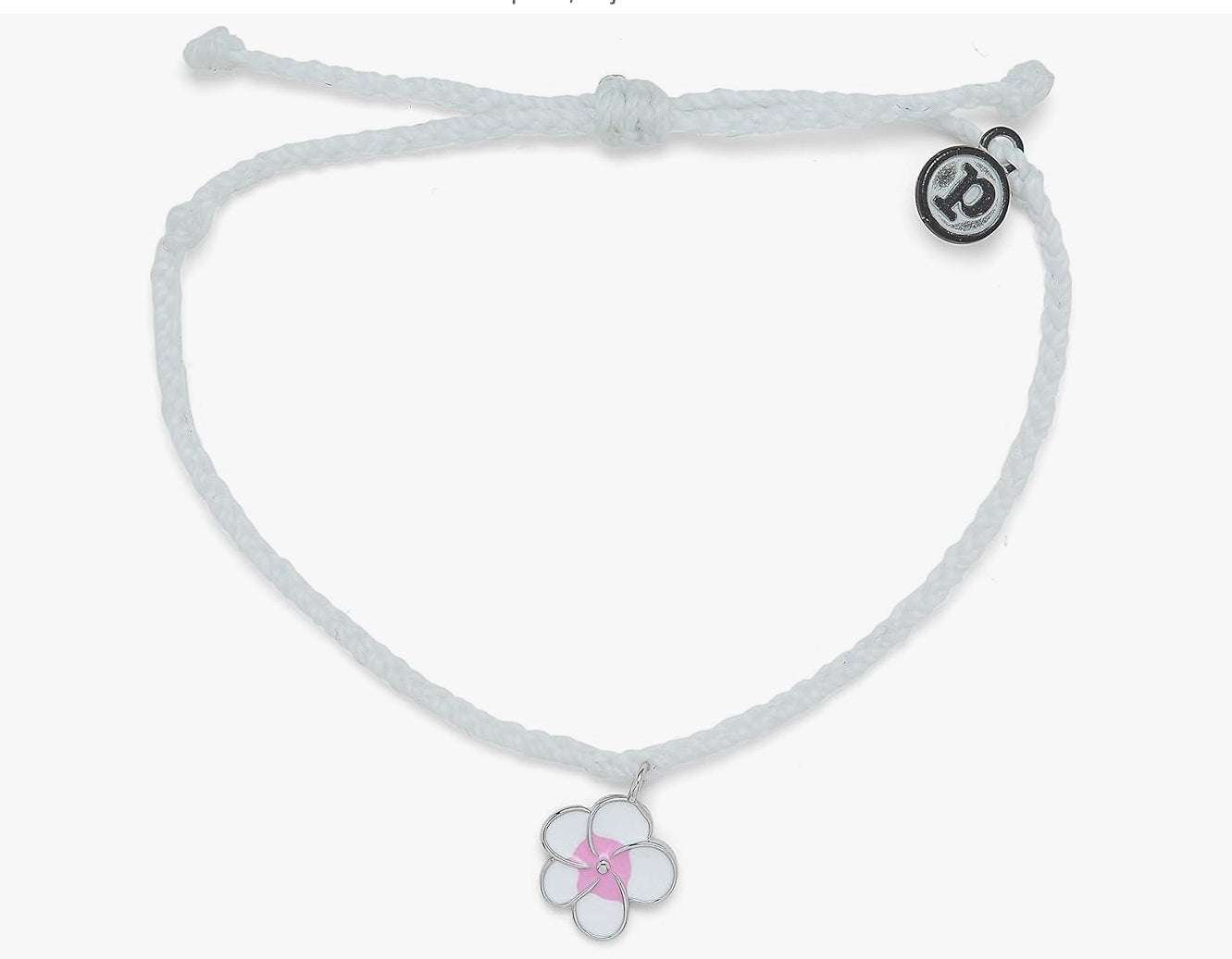 Plumeria Silver Charm Bracelet Pura Vida