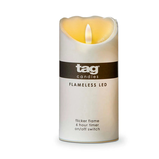 Weathered LED Flicker Candle