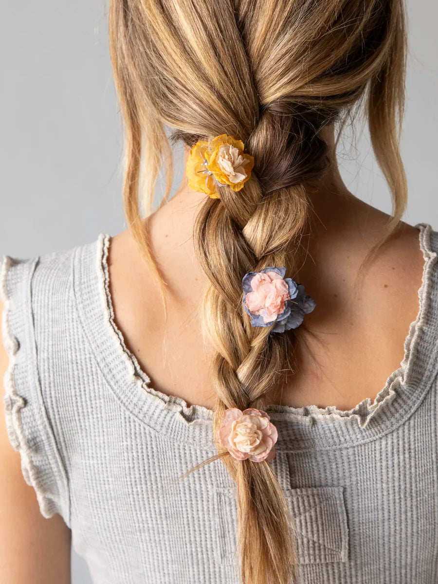 Fabric Flower Hair Clips