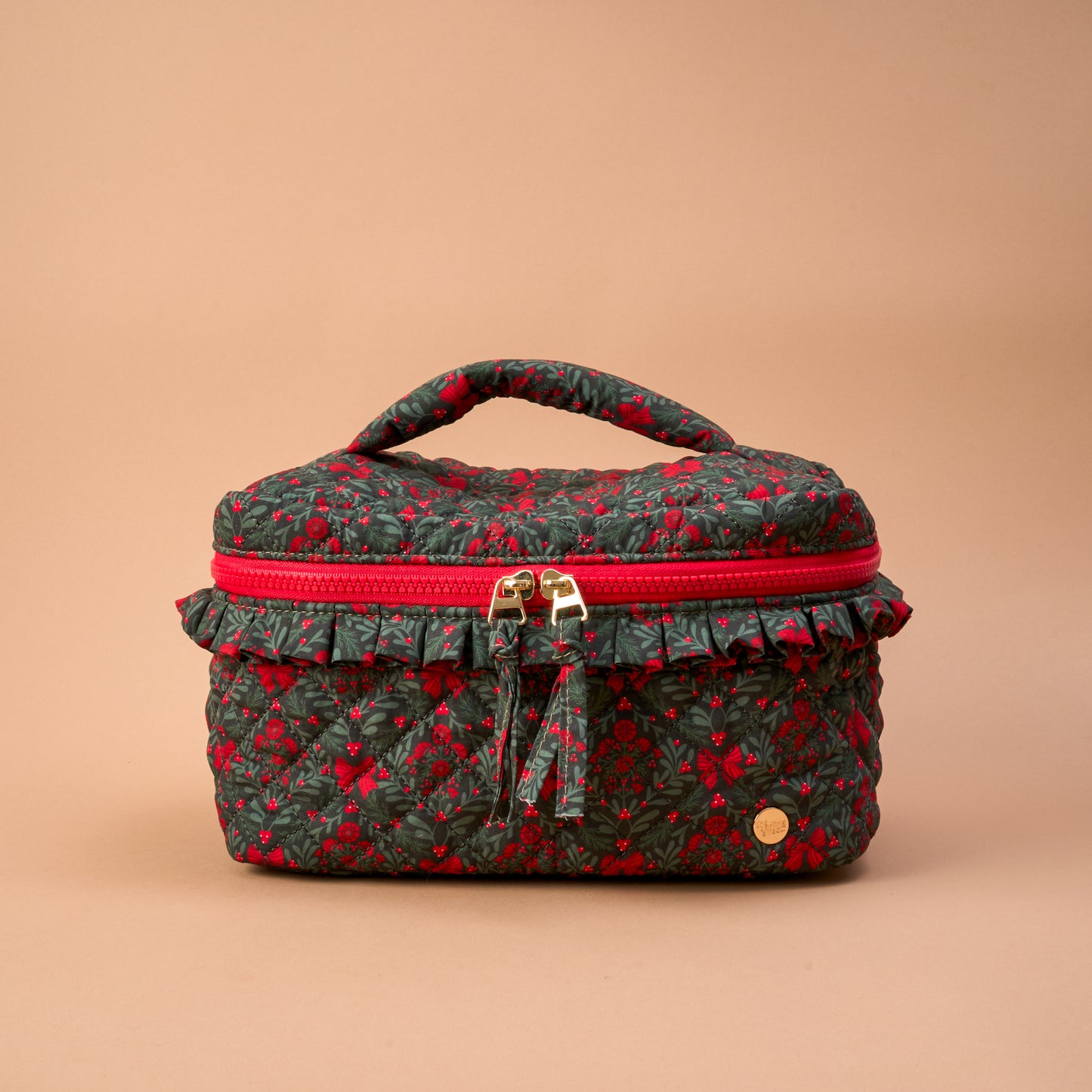 Glam & Go Christmas Quilted Cosmetic Bag