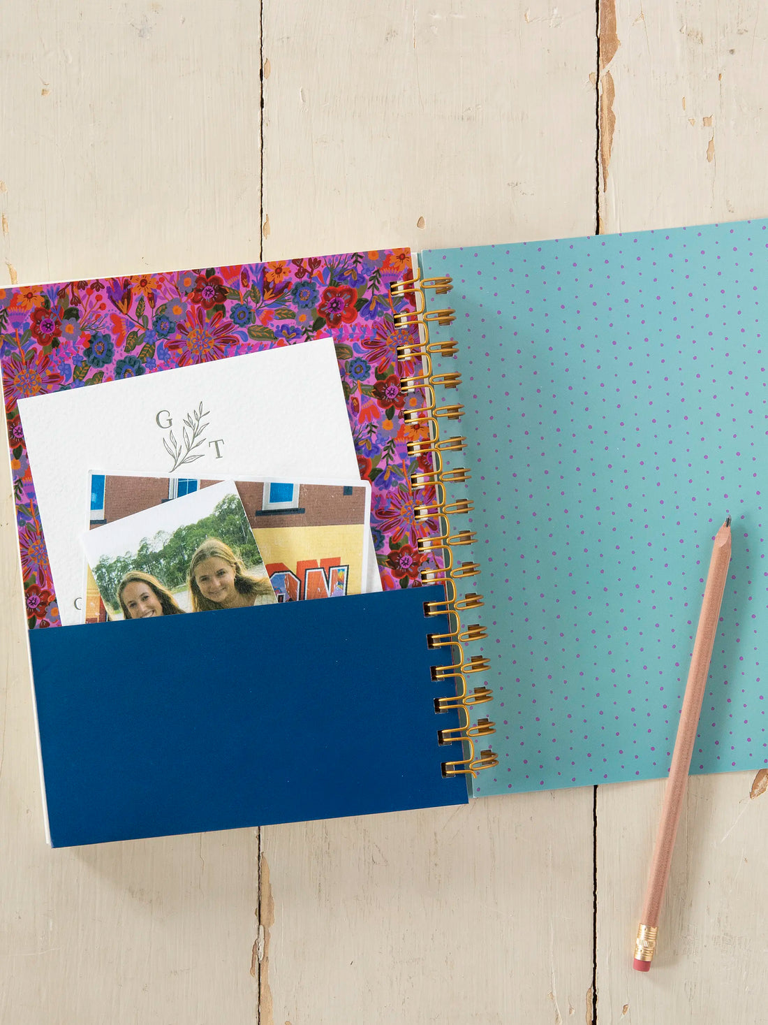 Blue Folk flower Planner, to do list