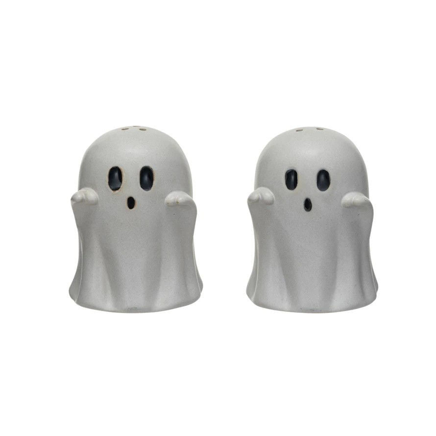 Ceramic Ghost Salt and Pepper Shakers