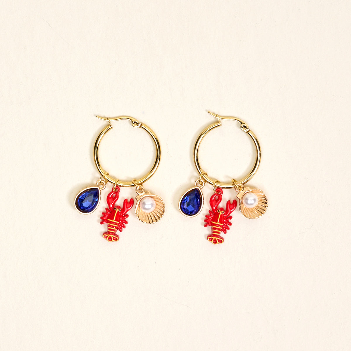 Lobster Hoop Earrings