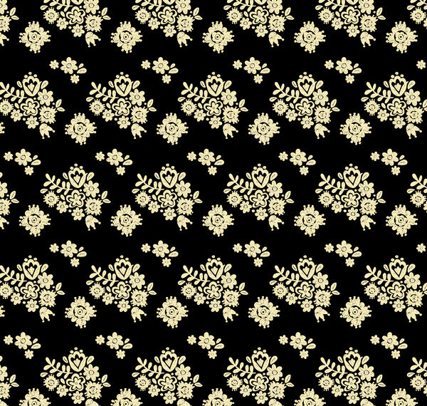 Half Boho Bandeau® Headband - Black Cream Floral