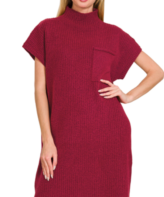 Mock Turtleneck Sweater Dress Fall 2025