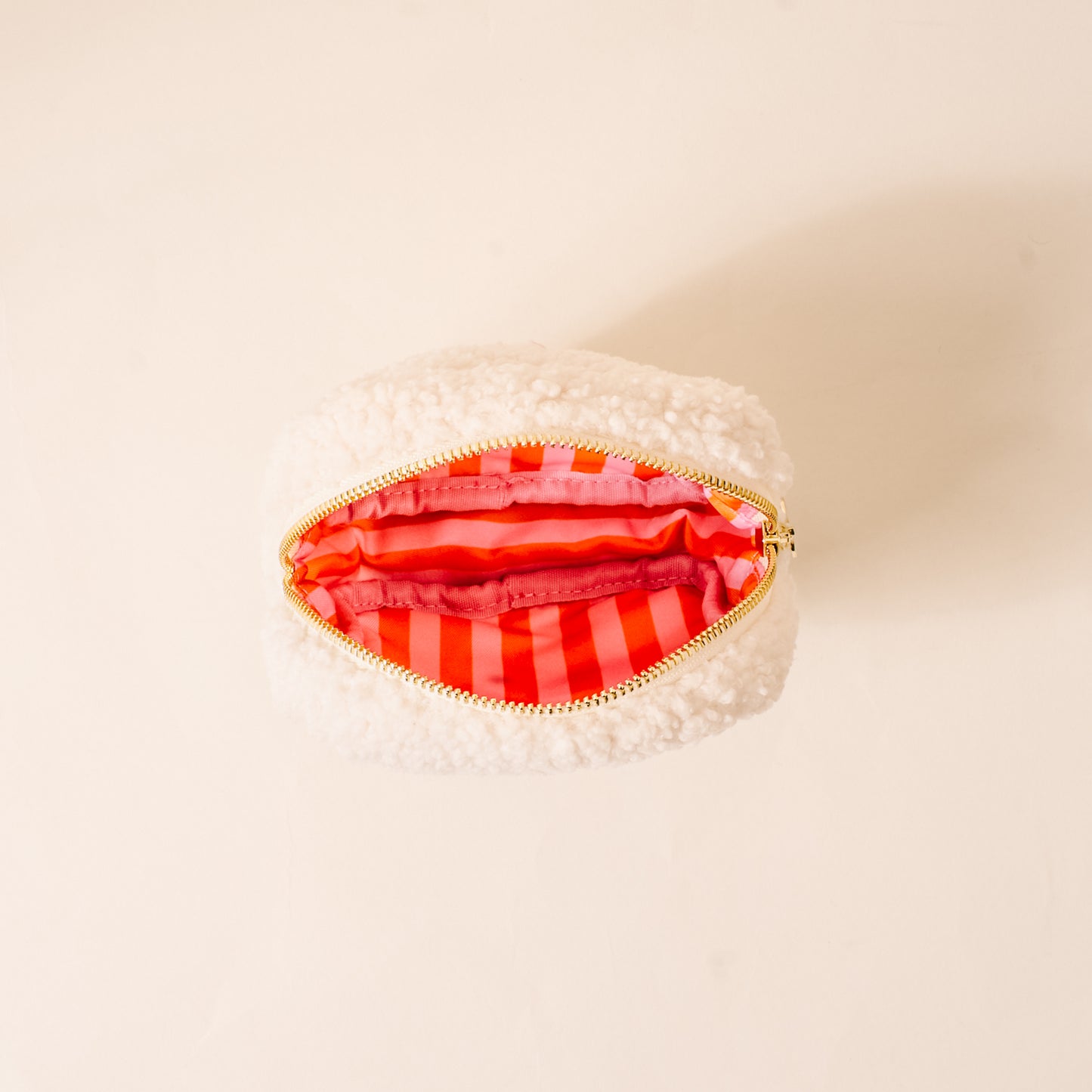 Fuzzy Teddy Pouch Candy Corn