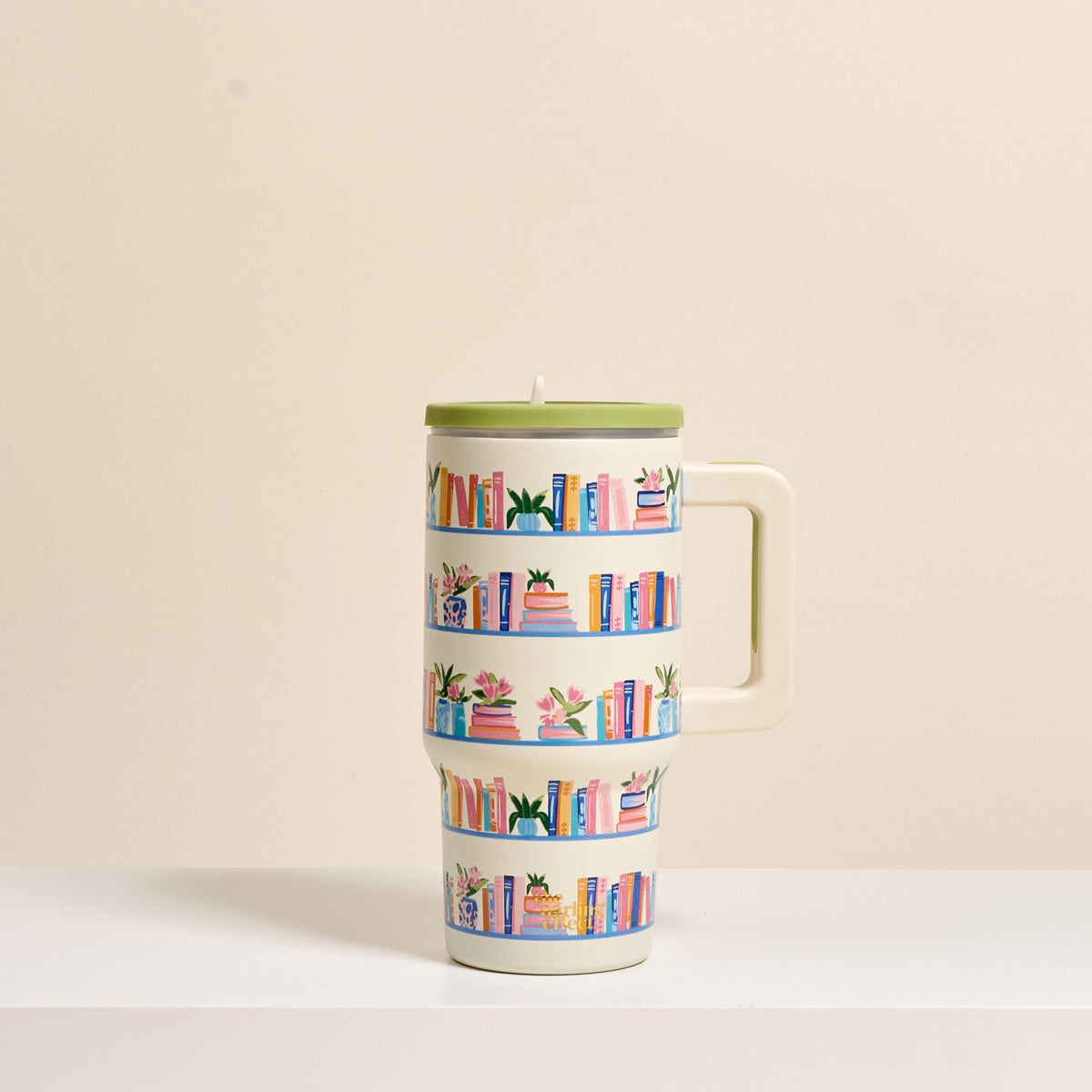 Flip Straw Tumbler-Book Shelfie