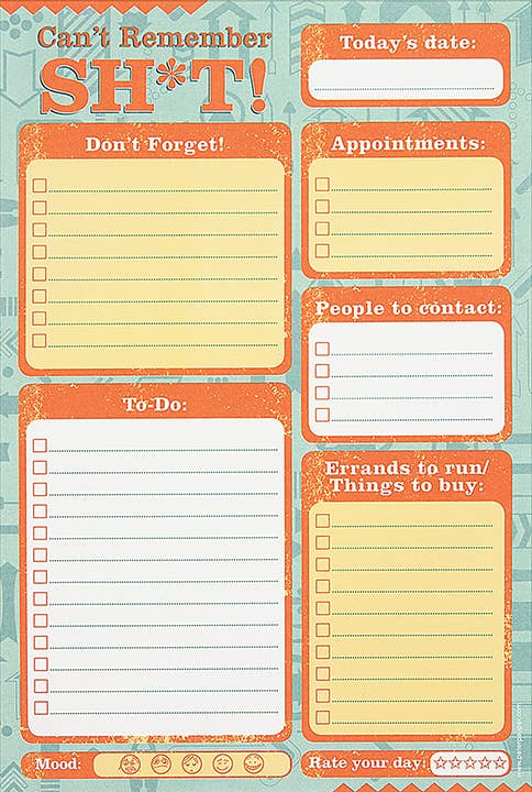 Can't Remember Sh*t Note Pads