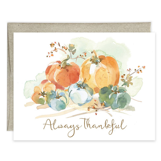 Thanksgiving Greeting Card - Pumpkin Patch