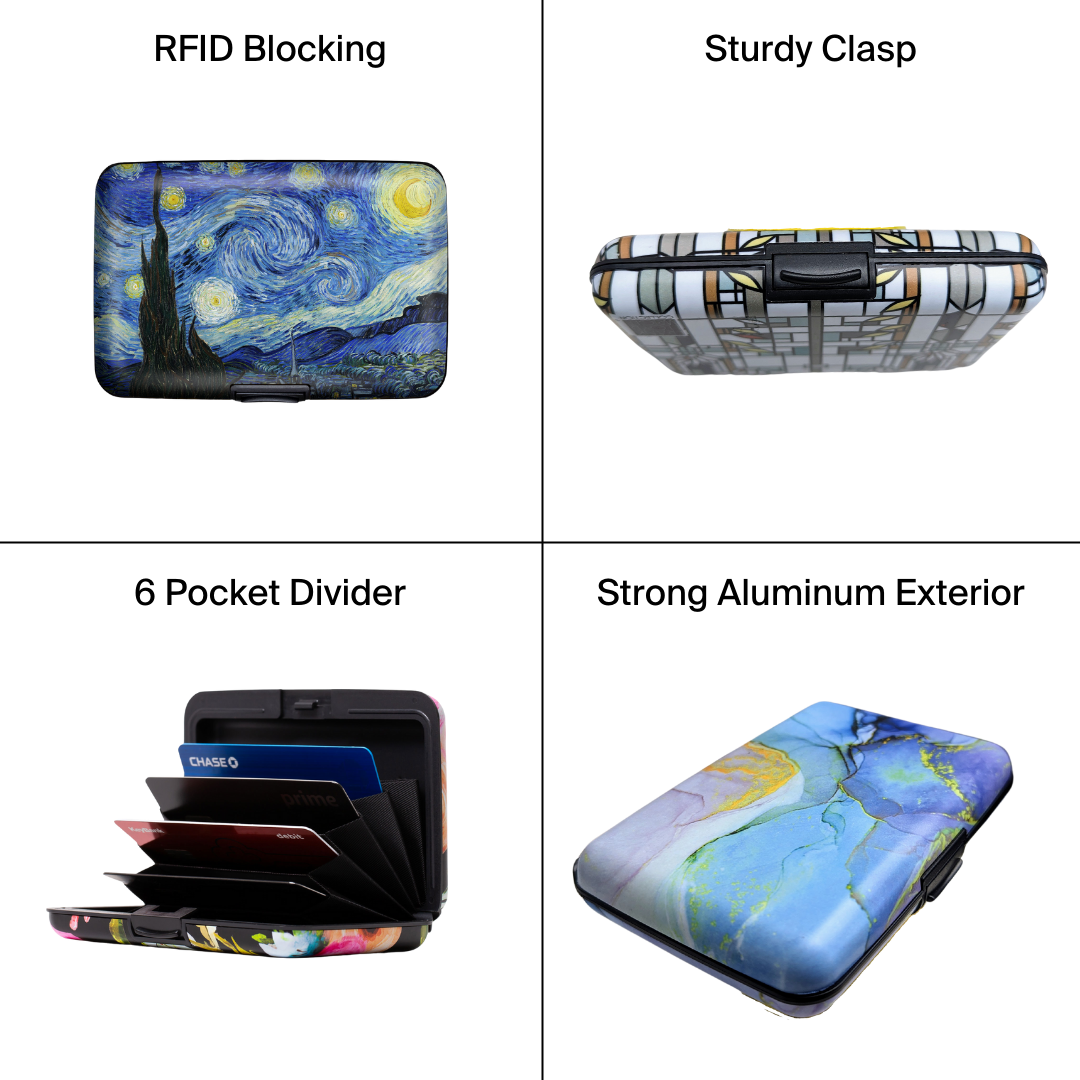 Van Gogh - Almond Blossom Blue Armored Wallet