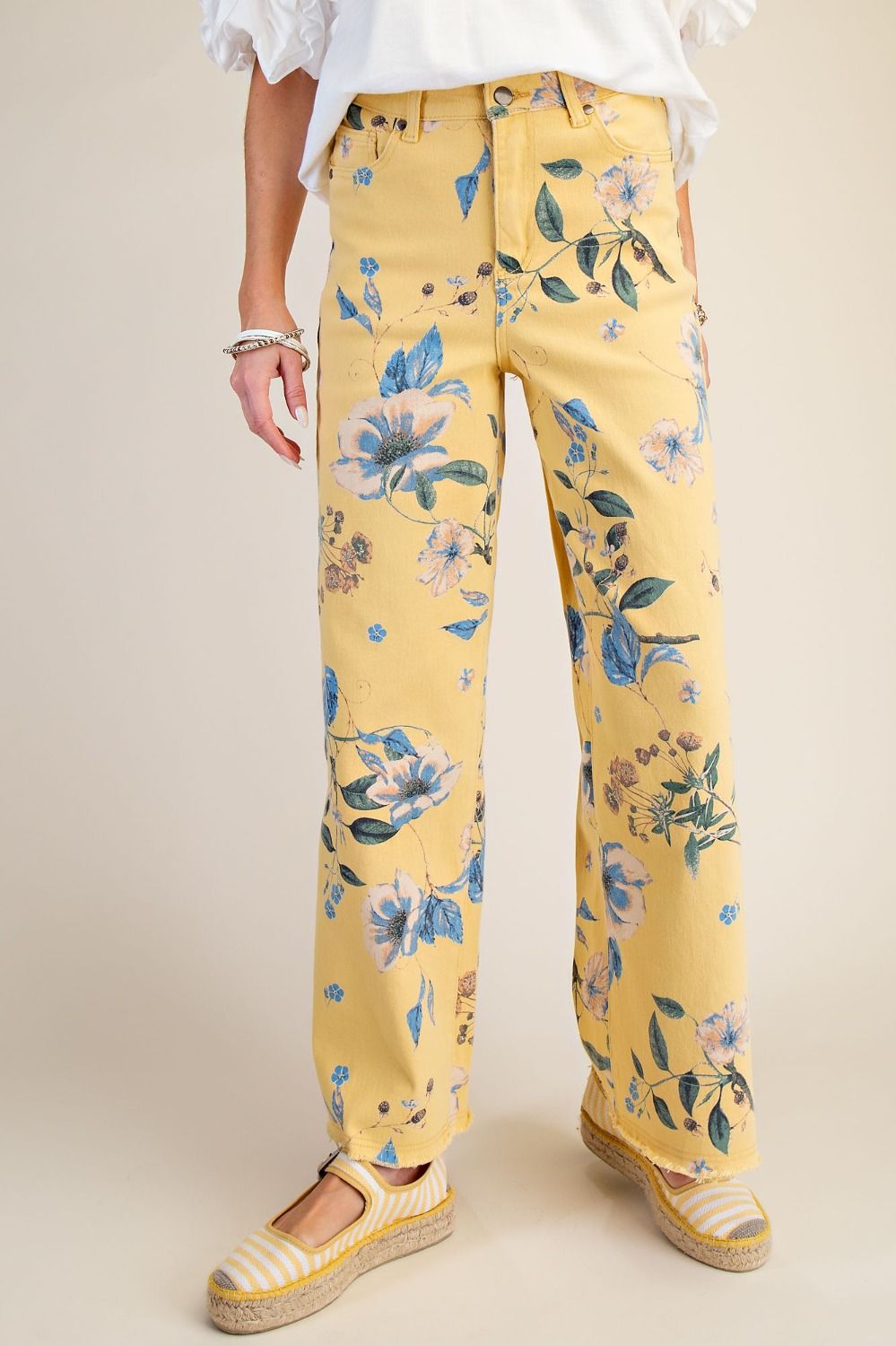 Yellow Floral Twill