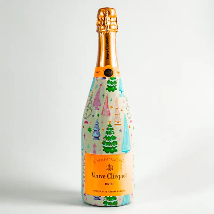 Christmas Trees Champagne Wrap