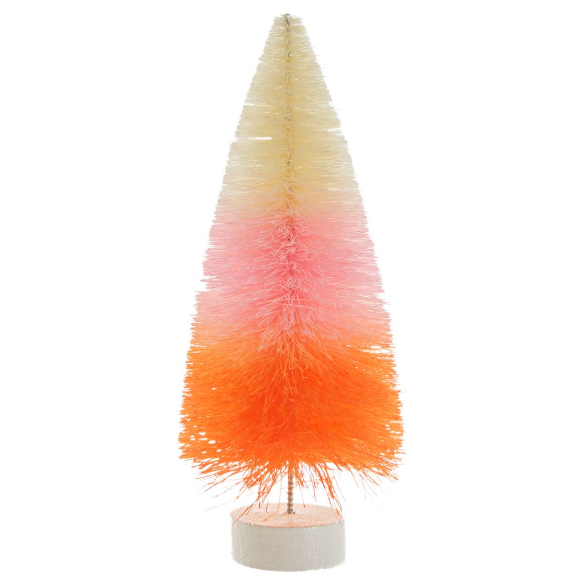12.75" Round Candy Corn Bottlebrush Tree Fall