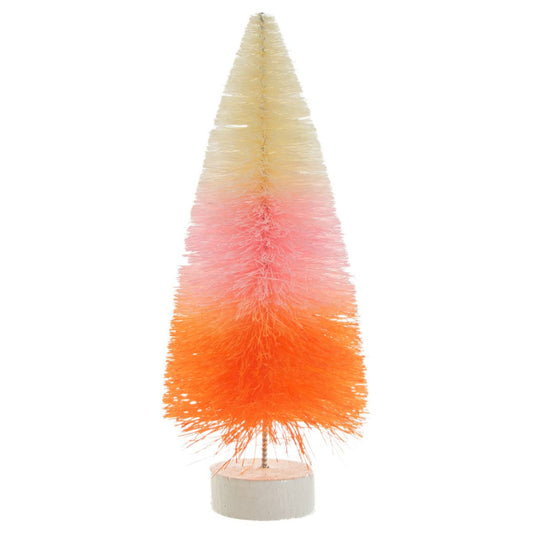 12.75" Round Candy Corn Bottlebrush Tree Fall