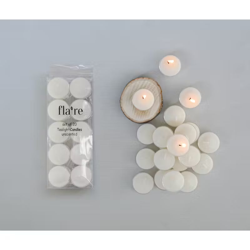 Unscented Tealights, Box of 20