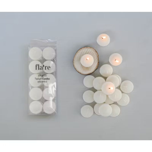 Unscented Tealights, Box of 20