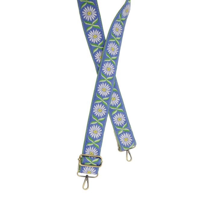 Guitar Strap, White Daisy