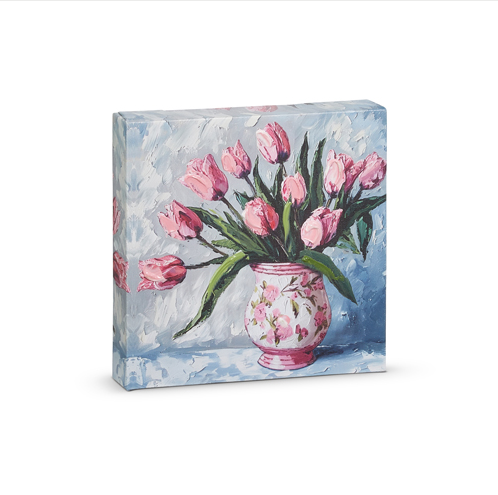 6" POTTED TULIPS WALL ART
