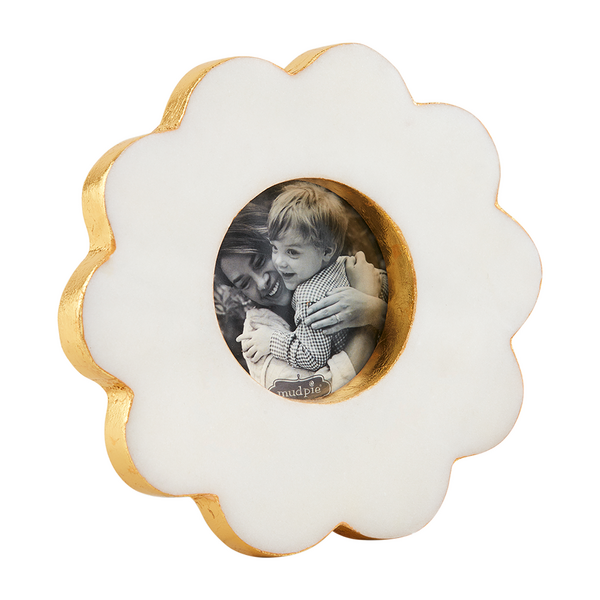 Mini Scalloped Marble Frame