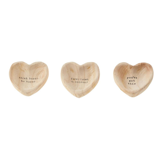 Wood Heart Trinket Trays by Mud Pie