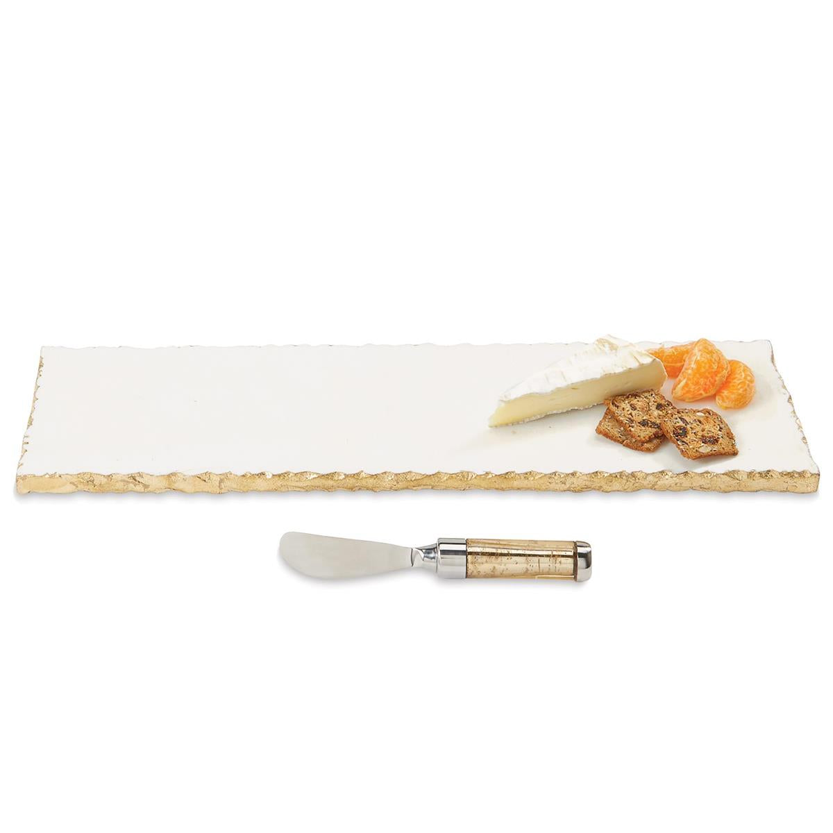 Long Gold Edge Marble Platter