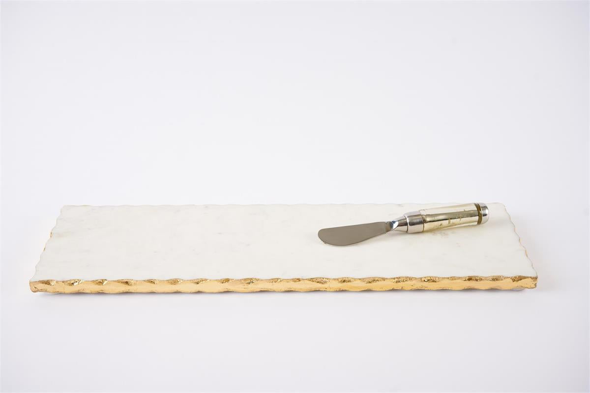 Long Gold Edge Marble Platter