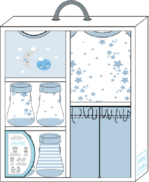 Rose Textiles - 5 Piece Box Set - Stars