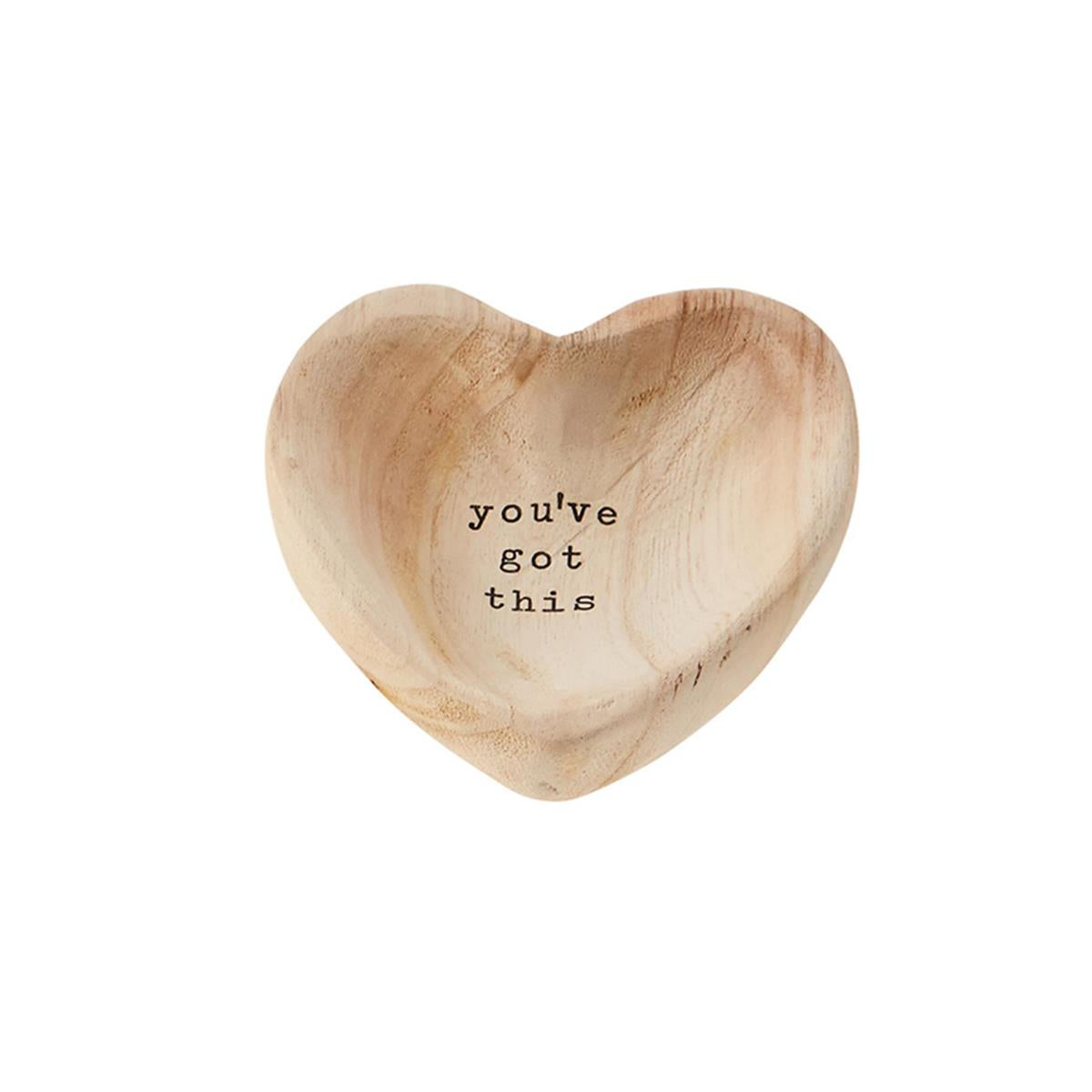 Wood Heart Trinket Trays by Mud Pie
