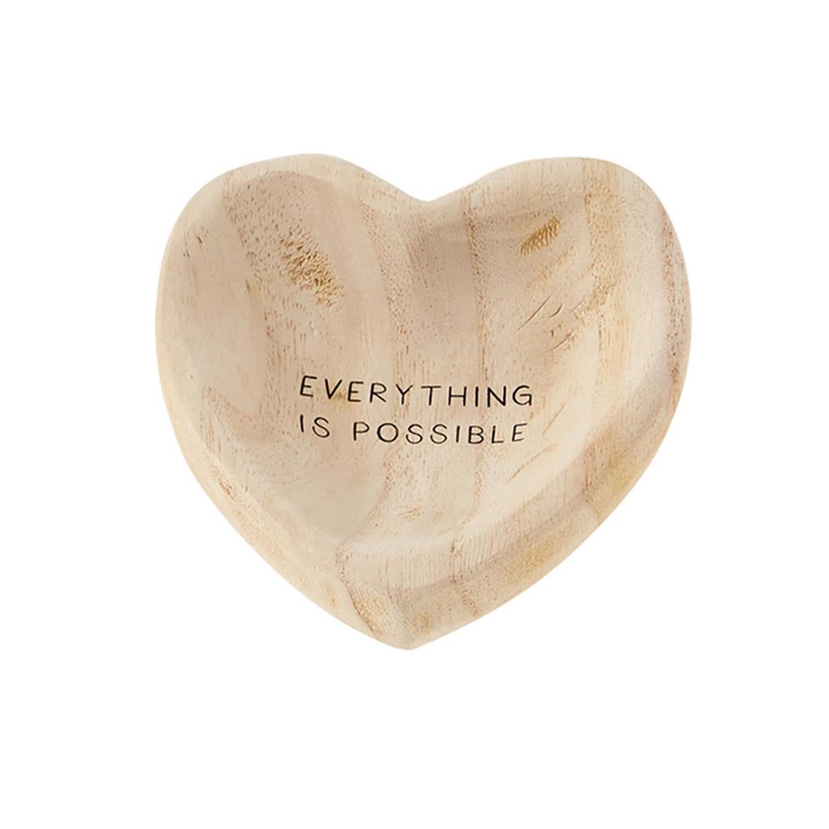 Wood Heart Trinket Trays by Mud Pie