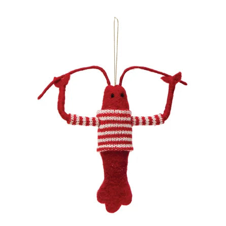 Wool Felt Lobster Ornament